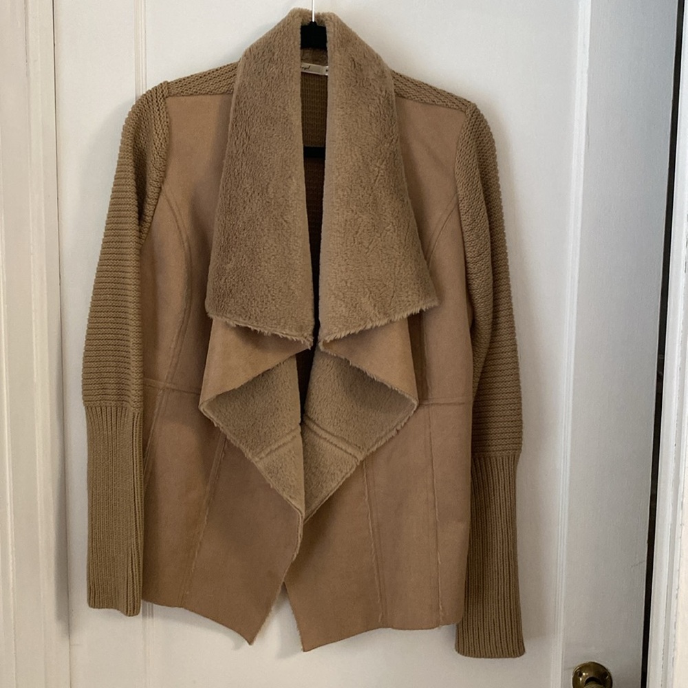 Shawl collar open cardigan
